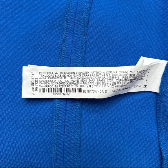 ZARA, Zara Mid-Blue Viscose Blend Asymmetric Top, Small - Picture 6 of 10